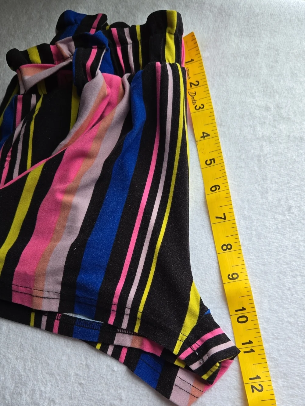 Popular Colorful Stripe Shorts Paperbag Waist w/ Belt 14/16